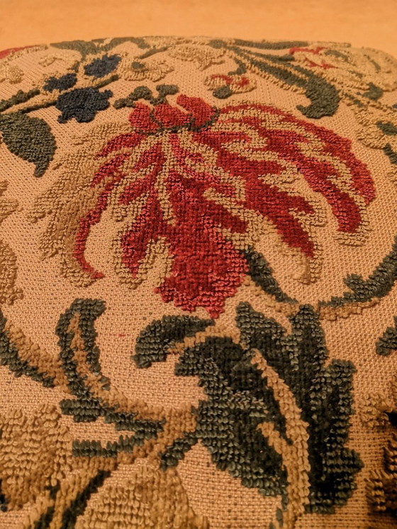 Image 1 of Antique baroque upholstered footstool in Louis XV style (rare)