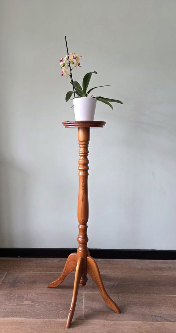 Image 1 of Vintage houten zuil voor plant of decoratie