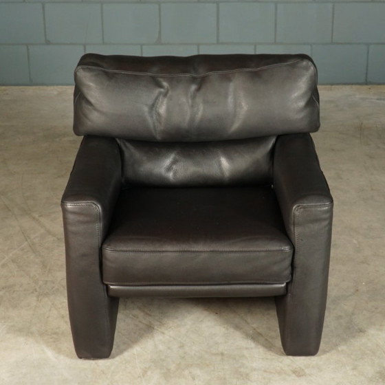 Image 1 of Design zithoek/zitgroep – zwart leder – Brühl