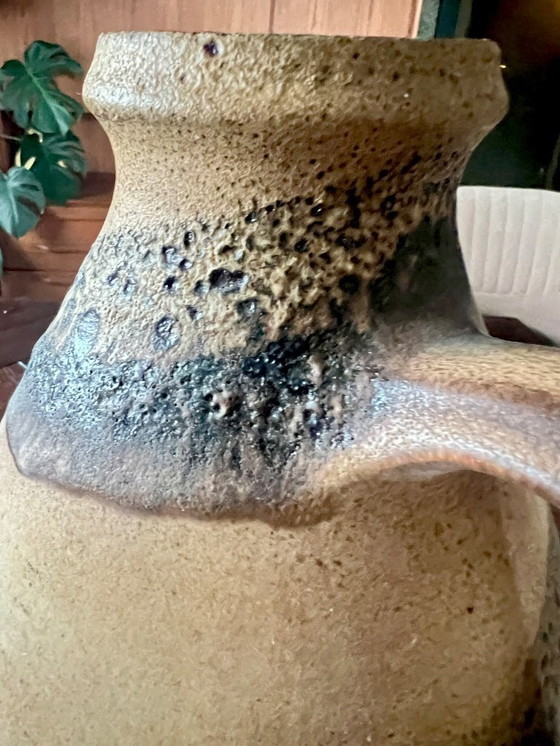 Image 1 of Vintage Fat Lava Jug by Scheurich – West Germany Ceramic in Brown | Mid Century Design Model: 671-30