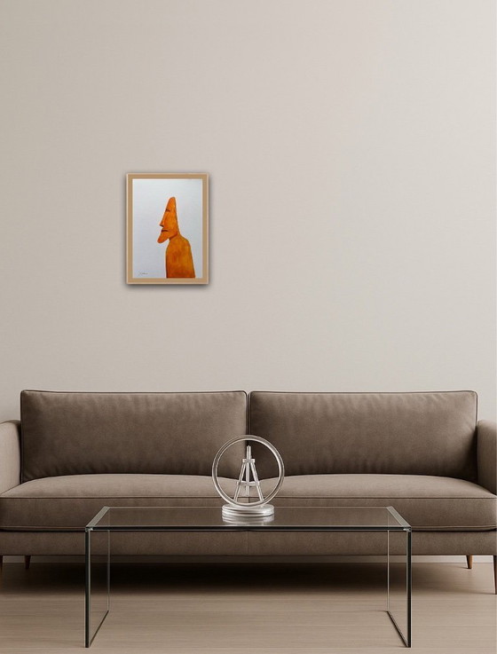 Image 1 of Inkt op wit papier.  Formaat 30x21cm. Moai