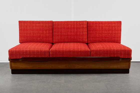 Divano letto Art Déco di Jindřich Halabala per UP Závody, anni '50, Cecoslovacchia (photo 2 of 16)