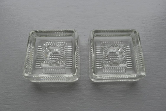 Image 1 of Vintage Bohemia glass candlestick 2 x Czechoslovakia