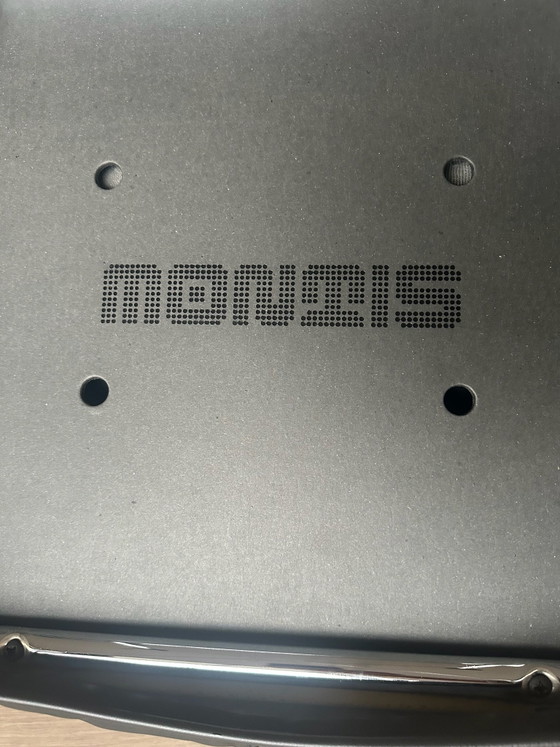 6 Sillas de comedor Montis Chaplin, Cuero, Metal, Negro (foto 5 de 6)