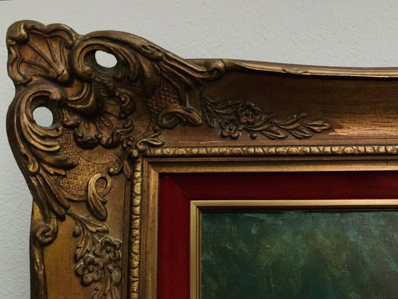 Image 1 of Peinture unique signée représentant une pipe, un verre à vin, un livre et une cruche en étain. Signé H. van Leeuwen