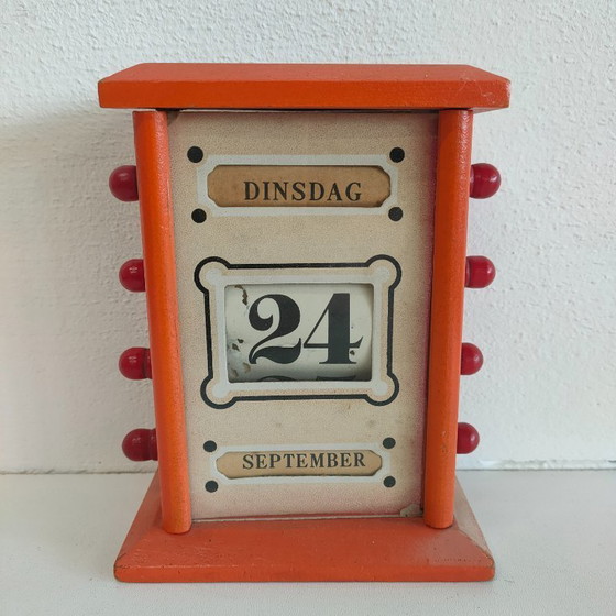 Image 1 of Antieke 'eeuwigdurende' tafel rol kalender