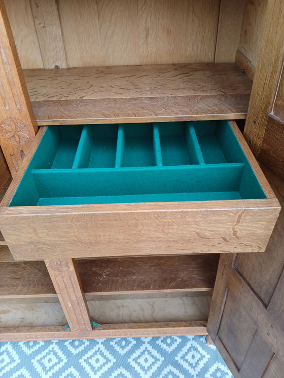 Image 1 of Beautiful Quality 20th Century Buffet Cabinet / Cupboard With Carvings by Zonnerad among others