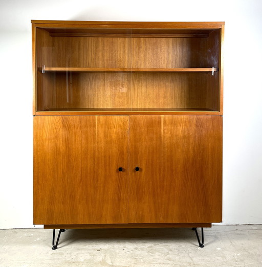 Highboard auf Haarnadelbeinen, Eiche