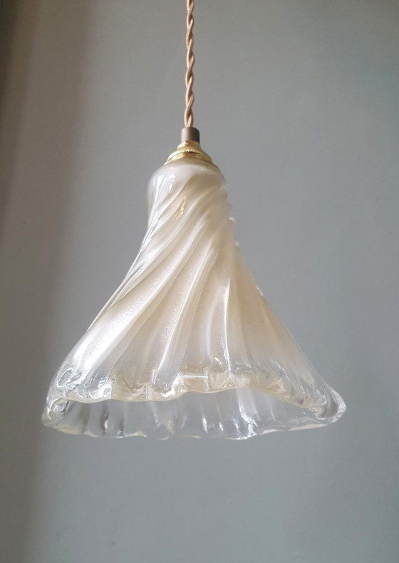 Image 1 of Vintage Amber Glass Murano Lamp