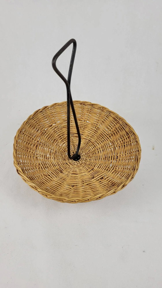 Vintage rattan and metal basket 1960's – Crockery, Wicker (photo 5 of 7)
