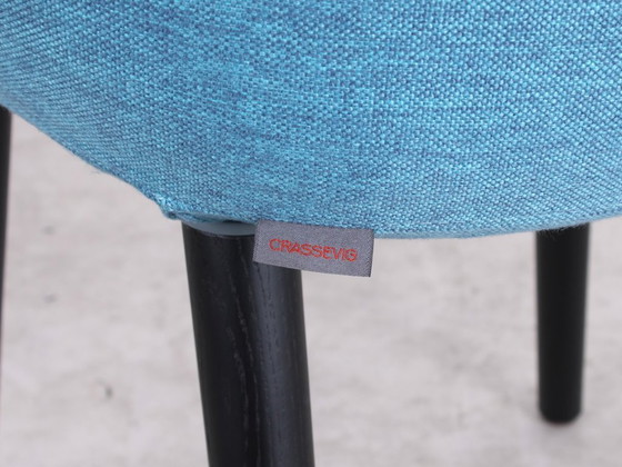 Image 1 of 6x Crassevig Pola Rund P/4W Stuhl blau melange