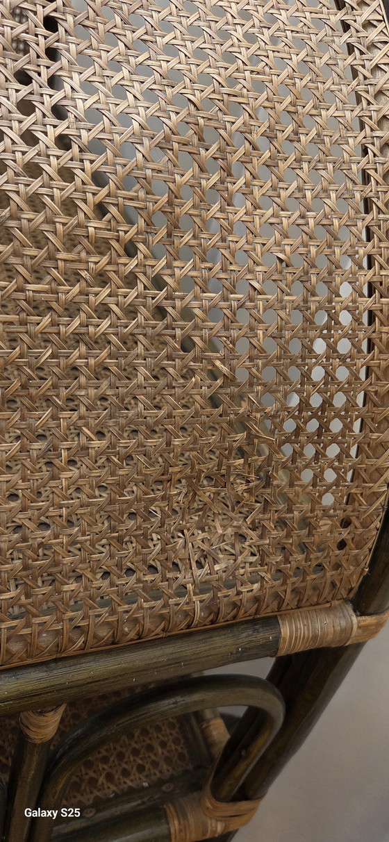 Image 1 of Vintage 1960s rattan shelf