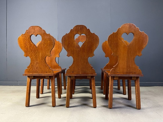Image 1 of Vintage brutalist heart shaped chairs, 1960s