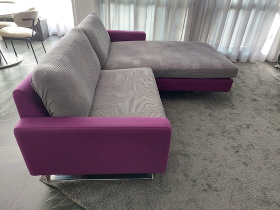 Design Sofa Cor Conseta With Chaise Longue – 3-5 seaters, Chrome, Textile (photo 6 of 9)