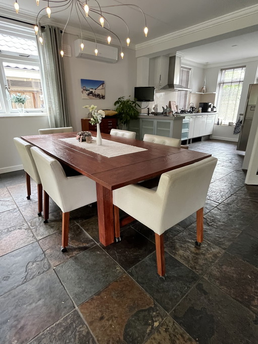 Wooden Table with 6 chairs