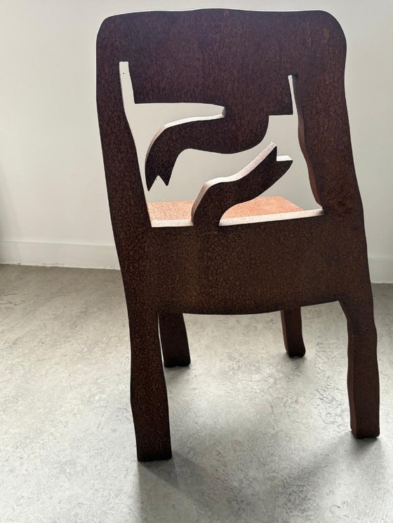 Image 1 of Klaas Gubbels, iron oxidized chair object