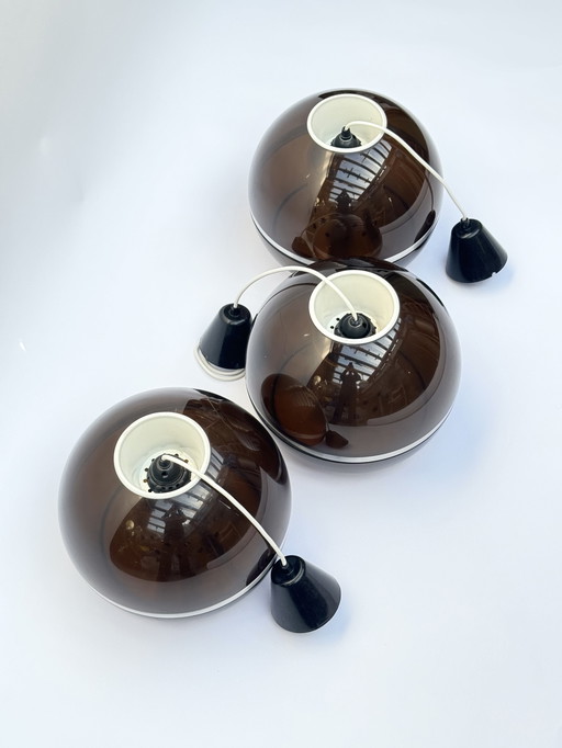 Lampade a sospensione Dijkstra Globe, set di tre, stile spaziale, futuristico