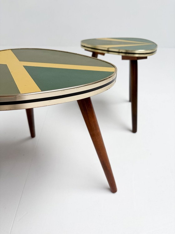 Set van 3 gerestaureerde plantentafels uit Frankrijk, 1960's – Metal, Wood (photo 4 of 9)