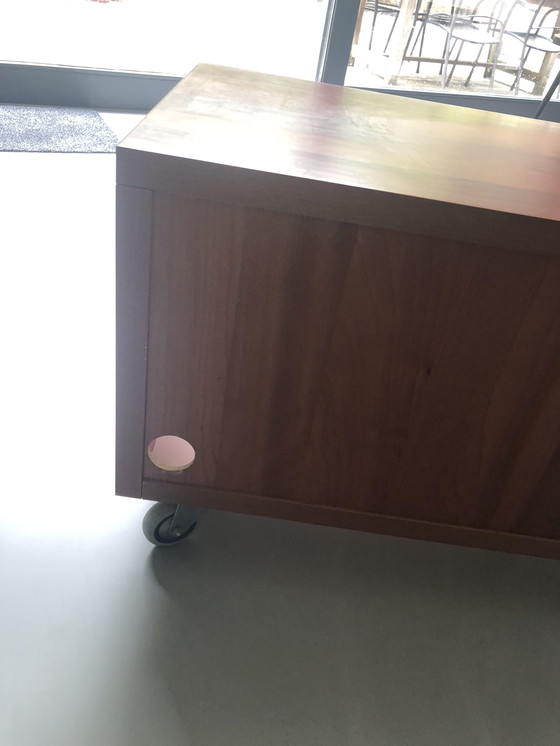 Image 1 of TV or Music Cabinet of Italian Design on Wheels