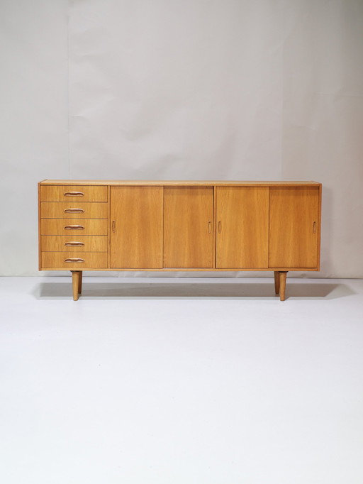 Lowboard long dresser Danish vintage oak