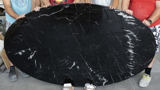 Tavolo da pranzo ovale originale Knoll Tulip 244x137 Nero Marquina In ottime condizioni!! Eero Saarinen (photo 11 of 15)