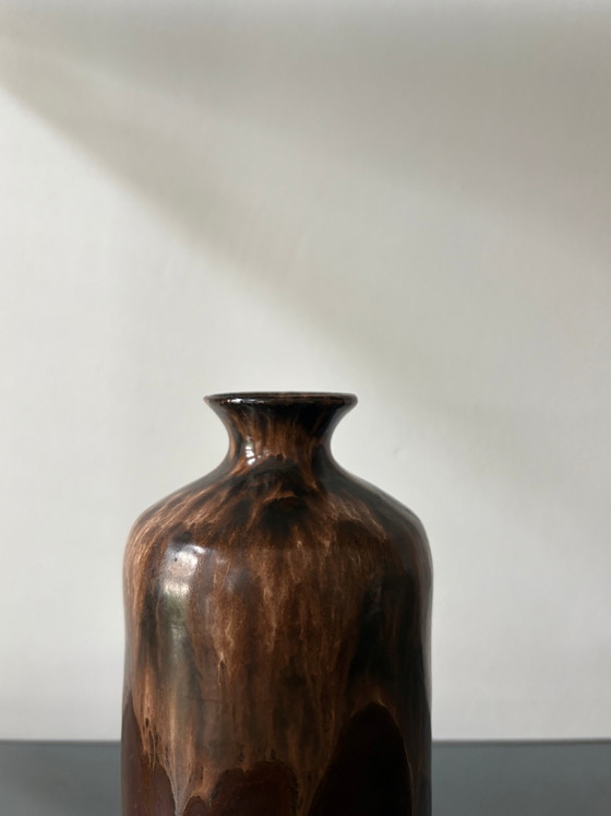 Vintage keramische vaas met druipglazuur – Vazen, Ceramic (photo 3 of 4)