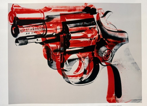 Andy Warhol (1928-1987), Geweer, ca. 1981-1982 (blok en rood op wit), copyright 2013 The Andy Warhol Foundation for the Visual.