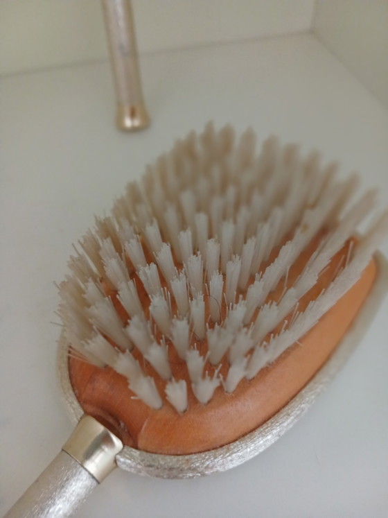 Vintage Hairbrush and Hand Mirror/Dressing Table Set – Decoration, Glass, Metal (photo 3 of 12)