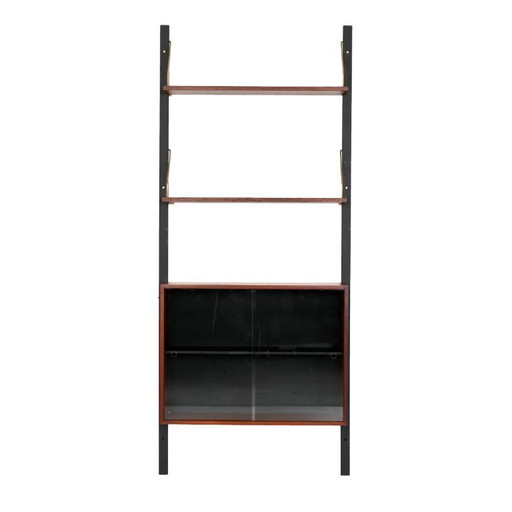 Teakhouten wandrek, Deens design, jaren 60, gemaakt in Denemarken.