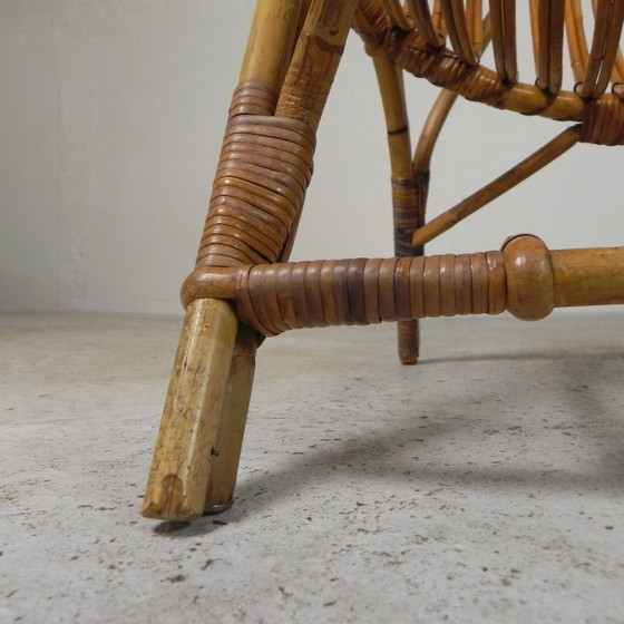 Image 1 of Silla Rohe Noordwolde de bambú y ratán, años 50
