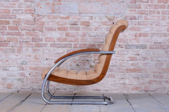 Restored Bauhaus Armchair, by R. Slezak, Model K32, Beech, Chrome, Czech, 1930s – Textile, Wood (photo 8 of 22)