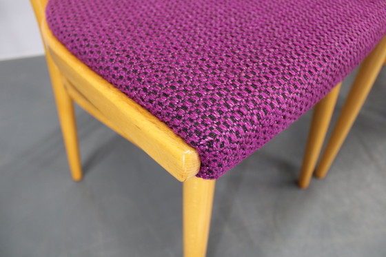 Image 1 of 1960s Set of Four Beech Dining Chairs, Czechoslovakia