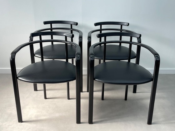Image 1 of Set of 4 postmodern Martina dining chairs by Carlo Bimbi for Segis Italy, 1980s