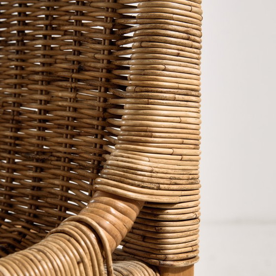 MK10876 Oak and Rattan Chair, Set of 4 – Side chairs, Wicker (photo 7 of 16)