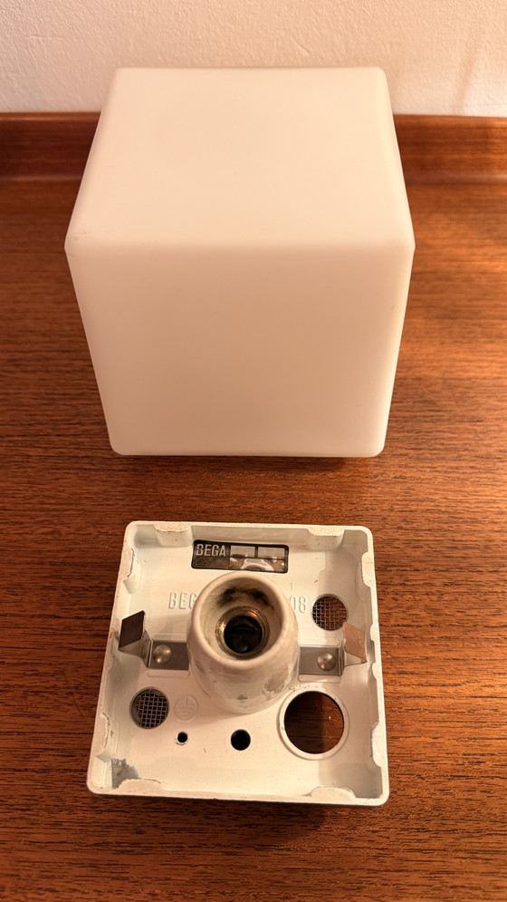 Image 1 of Bega wall lamp Bauhaus cube vintage