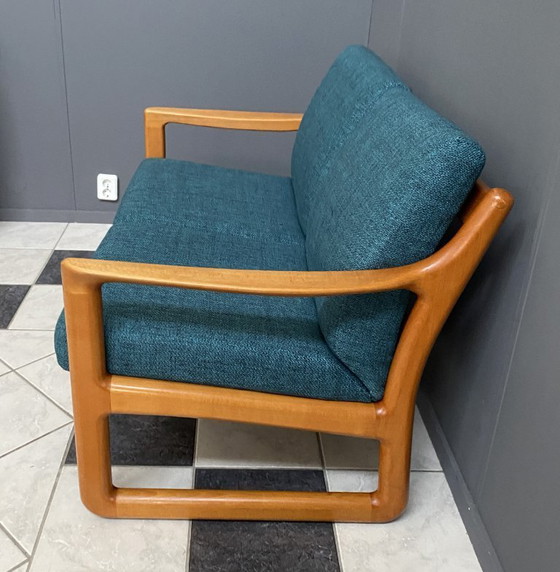 Image 1 of Divano a 2 posti CFC Silkeborg di Johannes Andersen nuovo rivestimento verde anni '60