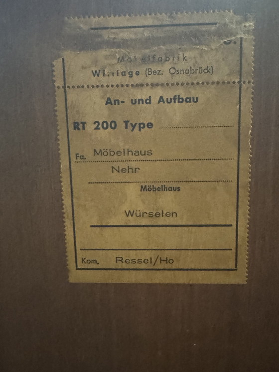 Image 1 of Mid-Century Modern RT 200 highboard in teak by Heinrich Riestenpatt for RT Möbel, from the 1960s