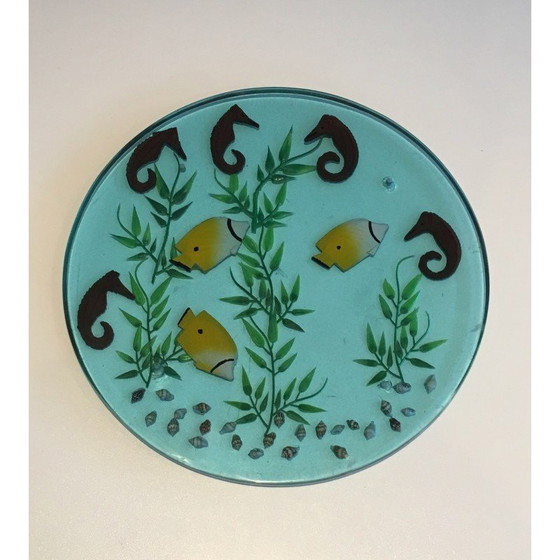 Image 1 of Set of 4 vintage resin trays, French 1970s