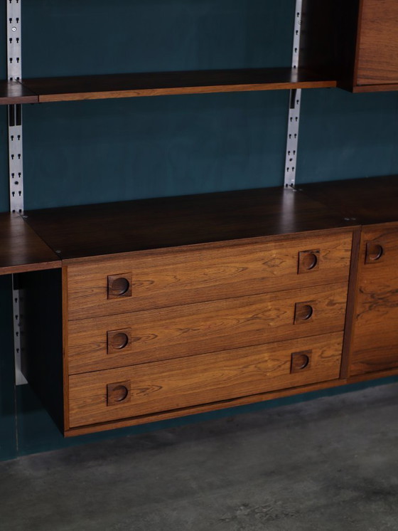 Image 1 of Albert Hansen rosewood chrome Danish wall system