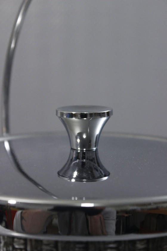 Image 1 of Vintage verchroomd metalen ijsemmer design stijl Mauro Manetti, Japan 1970