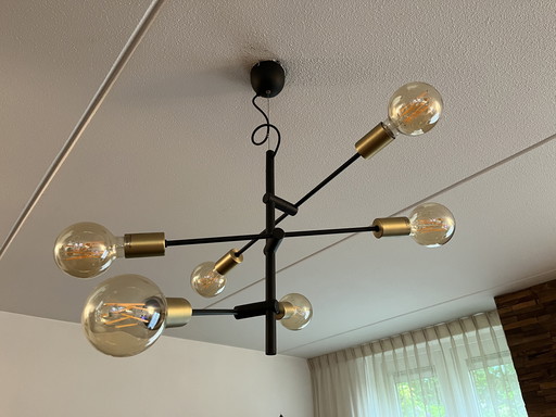 Industrial look ceiling lamp with Calex led bulbs