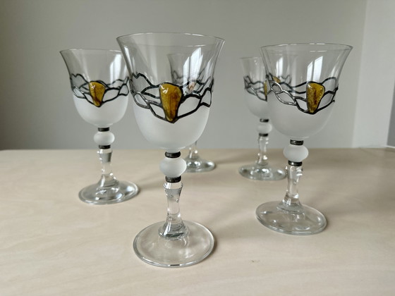 Image 1 of 5 bicchieri da vino vintage in stile art déco