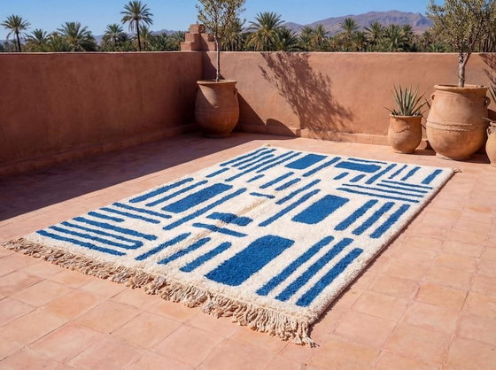 Image 1 of Alfombra de lana pura tejida a mano, de elaboración tradicional, tamaño 150/250 cm.