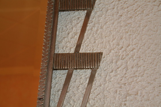 Image 1 of Metal Art Deco mirror (forged/ trapezoidal shape)