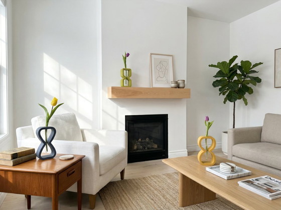 Image 1 of Relojes de arena atemporales (juego de 3 jarrones tallados)