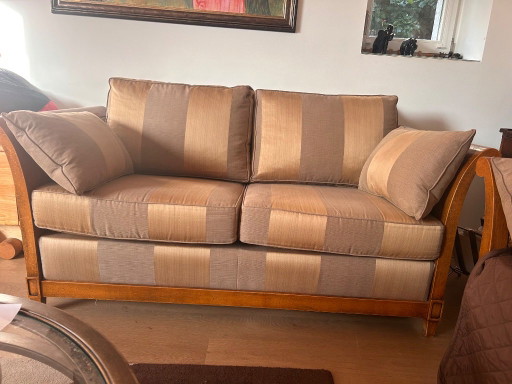 Paire de Canapés Roche Bobois Les Nouveaux Classiques (2 Places & 2,5 Places) – 2 zitsbanken, Wood