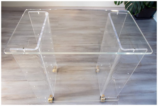 Hi-fi kast, draaitafel, plexiglas, Marais International, 1970-1980
