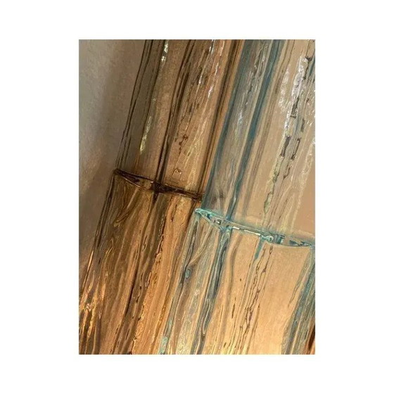 Image 1 of Graue und hellblaue Murano-Glas-Wandleuchten „Tronchi“ von Simoeng, 2er-Set