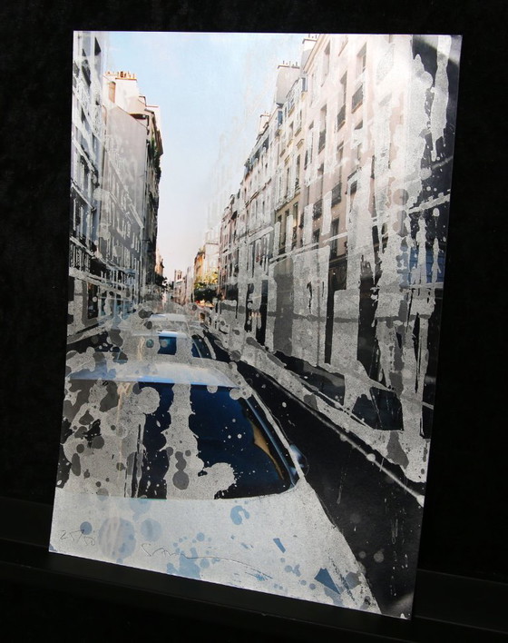 Image 1 of Salzmann, Gottfried - Rue de Rivoli - Screen print/photograph - Hand-signed