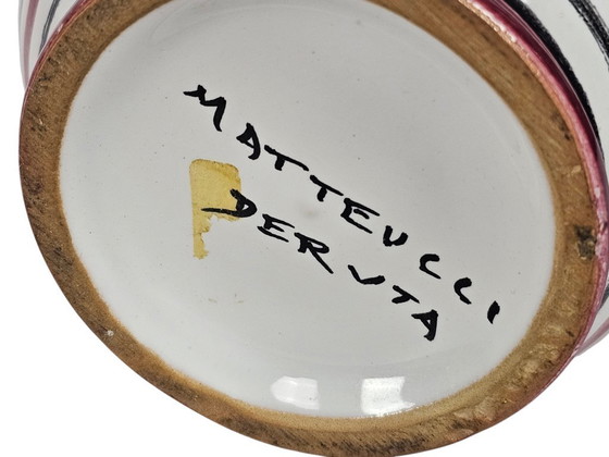 Image 1 of Deruta Mateucci - cranberry red - hand-painted - Italy - 1960s